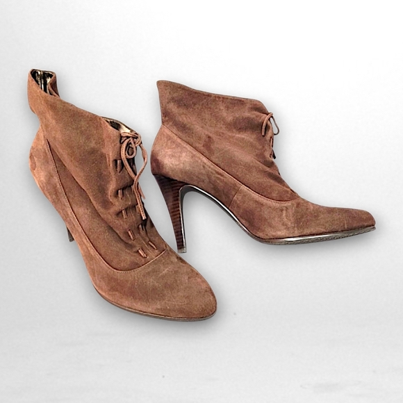 Calvin Klein Booties Size 11 Sadee Brown Suede - NIB - Picture 1 of 9